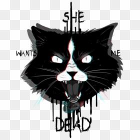 She Wants Me Dead Lula Cat, HD Png Download - nyan cat rainbow png