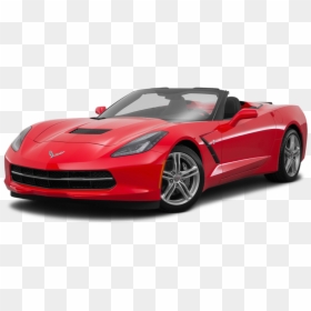 A Red 2016 Chevy Corvette Parked Facing Left - Car Png, Transparent Png - parked cars png