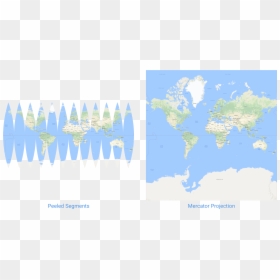 World Map Segments, HD Png Download - world map 3d png