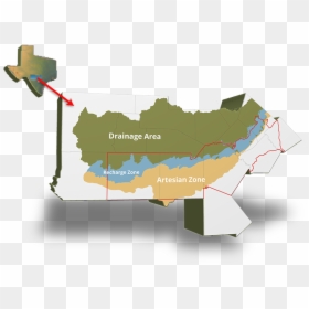 Eaa 3d Maps - Edwards Aquifer Authority, HD Png Download - world map 3d png