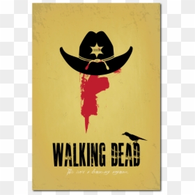 Walking Dead Quadro Amarelo, HD Png Download - walking dead rick png