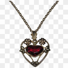 Necklace, HD Png Download - vintage heart png