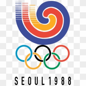 Olympic Clipart Soccer Medal - 1988 Seoul Olympics Logo, HD Png Download - olympics rings png