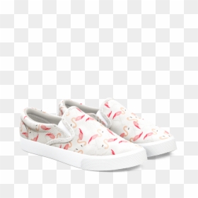White Shoes With Flamingo Design, HD Png Download - flamingos png