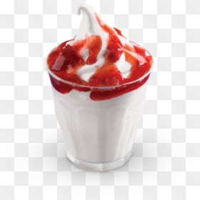 Ice Cream Strawberry Sundae, HD Png Download - shamrock shake png