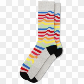 Men"s Ribbon Stripe Socks - Sock, HD Png Download - grey ribbon png