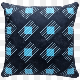 Patterned Faux Suede Blue Throw Pillow - Cushion, HD Png Download - velvet sky png