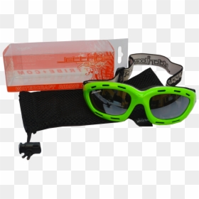 Classic Green Neon Frame/smoke Lens Goggles Pwc - Plastic, HD Png Download - smoke frame png