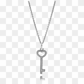 Necklace Png - Pandora Heart Key Necklace, Transparent Png - heart necklace png
