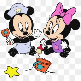 Disney Baby Minnie Mouse Cartoon - Mickey Minnie Coloring Pages, HD Png Download - baby minnie mouse clip art png