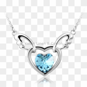 Swarovski Heart Necklace Jewelry - Kalung Kristal, HD Png Download - heart necklace png