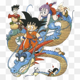 Akira Toriyama Goku And Shenron, HD Png Download - goku flying png