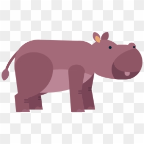 Clipart Hippo Mammal - Indian Rhinoceros, HD Png Download - hippopotamus png