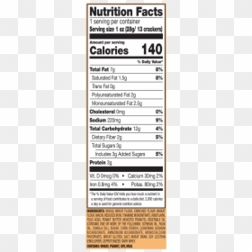 Good Thins Nutrition Label, HD Png Download - nutrition facts label png
