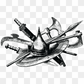 Weapon Firearm Drawing Gun Battle Axe - Weapons Clipart Black And White, HD Png Download - battleaxe png