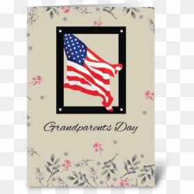 Happy Grandparents Day, American Flag Greeting Card - Greeting Cards On Grandparents Days, HD Png Download - american flag design png