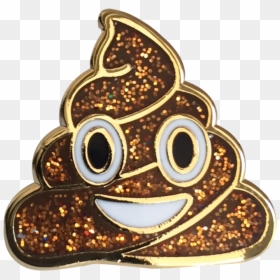 Gold Glitter Poop Emoji, HD Png Download - party hat emoji png