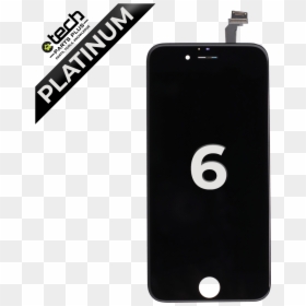 Platinum Lcd Assembly For Use With Iphone 6 - Smartphone, HD Png Download - iphone 6 black png