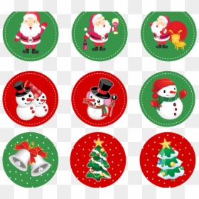 Topper De Santa Claus, HD Png Download - christmas label png