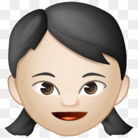 Boy With Brown Hair Emoji, HD Png Download - black girl emoji png