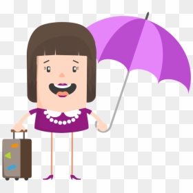 Character-set1 - Cartoon, HD Png Download - umbrella vector png