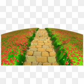 Free Png Download Stone Path With Flowers Ground Png - Garden With Path Clipart, Transparent Png - path clipart png