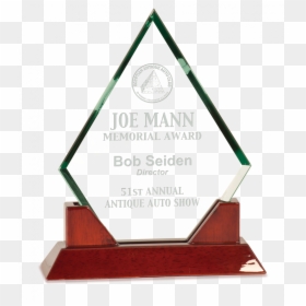 Prestige Rectangle Glass Award With Rosewood Piano - Glass, HD Png Download - glass award png