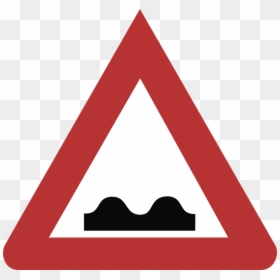 Speed Bump Road Sign - Speed Bump Sign Transparent, HD Png Download - path clipart png
