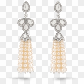 Akoya Pearl Tassel Earrings Ta 09 011 - Diamond Pearl Tassel Earrings, HD Png Download - diamonds and pearls png