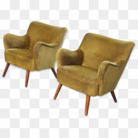 Pair Of Chairs 50s 60s Design Original Italian Gold"  - Club Chair, HD Png Download - italian mustache png
