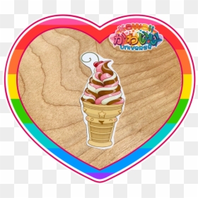 Cute Soft Serve Neo Icecream Sticker, HD Png Download - ice cream cone clip art png