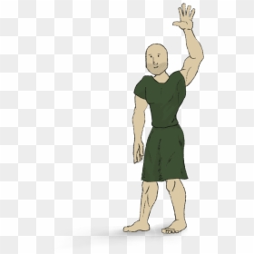 02 Caput I Imperative Man Waving - Illustration, HD Png Download - person waving png