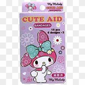 Santan My Melody Bandages 18pcs - Band Aid Japanese Cute, HD Png Download - my melody png