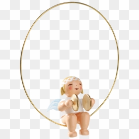 Christmas Tree Angel In Ring With Cymbals - Angel, HD Png Download - angel ring png