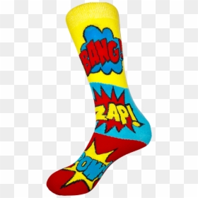 Sock Rocket Comic Book Socks - Sock, HD Png Download - comic bang png