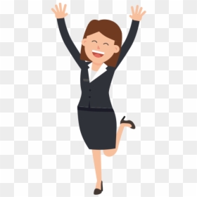 People Jump Up Svg, HD Png Download - woman jumping png