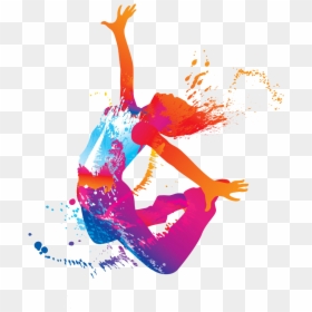 Hip-hop Dance Silhouette Dance Studio - Happy World Dance Day, HD Png Download - woman jumping png