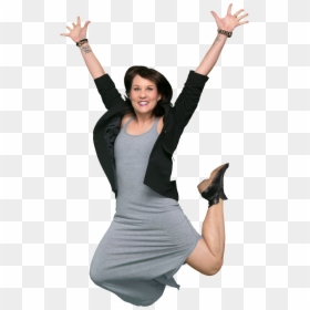 Girl, HD Png Download - woman jumping png