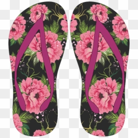 Chinelo Flores Rosas - Flip-flops, HD Png Download - chinelo png