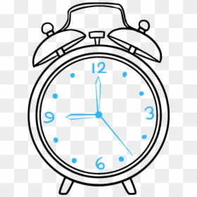 How To Draw Alarm Clock - Alarm Clock Drawing Easy, HD Png Download - simple clock png