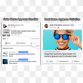 Fake News Facebook Feed, HD Png Download - party glasses png