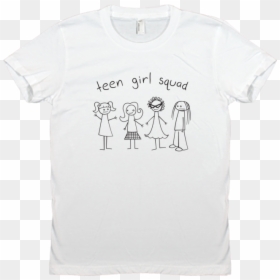 Teen Dress Black And White Png - Active Shirt, Transparent Png - girl shirts png