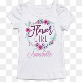 Personalized Flower Girl T Shirts - Girl, HD Png Download - girl shirts png