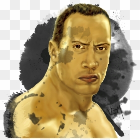 Dwayne Johnson - Illustration, HD Png Download - dwayne johnson face png