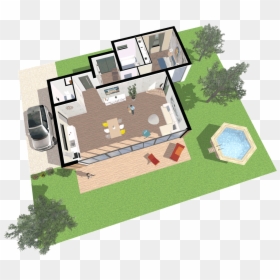 3d Floor Plan Made On Space Designer 3d - Floor Plan Design, HD Png Download - 3d house png