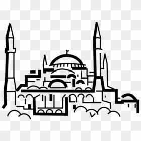 Vector Illustration Of Hagia St - Hagia Sophia Clipart Png, Transparent Png - church vector png
