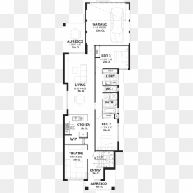 17feet By 33feet House Plans, HD Png Download - house blueprint png