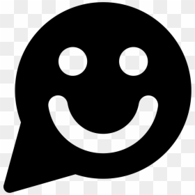 Smiling Face In Circular Speech Balloon - Balloon Smile Flat Icon Png, Transparent Png - smiling teeth png