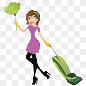 Transparent Cleaning Products Clipart - Maid Cleaning House Clipart, HD Png Download - cleaning clipart png