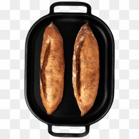 Two Sourdough Artisan Batards On Challenger Bread Pan - Bag, HD Png Download - bread vector png